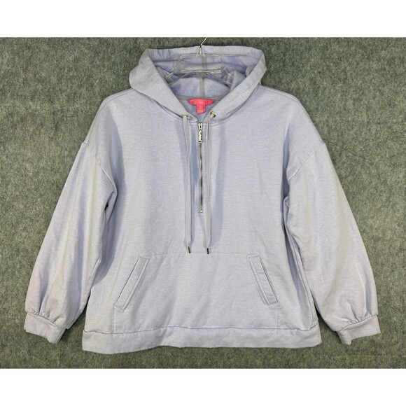 Lilly Pulitzer Suri Hoodie Women’s XL Lilac Purple 1/2 Zip Pullover - Picture 1 of 11